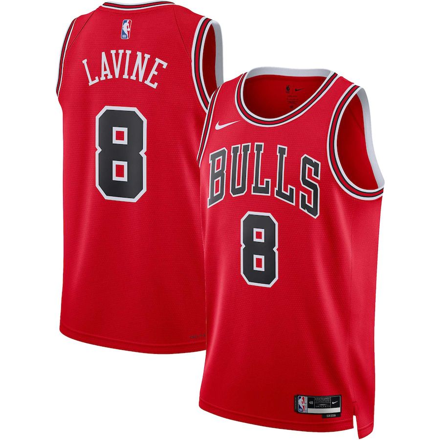 Men Chicago Bulls #8 Zach LaVine Nike Red 2022-23 Swingman NBA Jersey->chicago bulls->NBA Jersey
